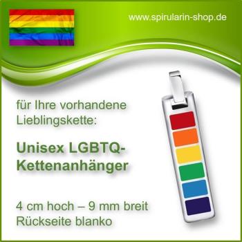 Regenbogen Kettenanhänger länglich