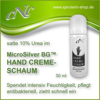 MicroSilver HAND CREMESCHAUM - antibakteriell, desifizierend, 10% Urea