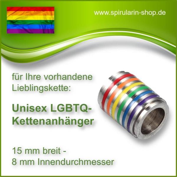 Regenbogen Kettenanhänger rund