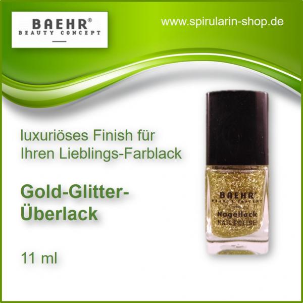 BAEHR transparenter Goldstäbchen-Glitter-Überlack