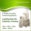 Leerflaschen für Lotionen, Cremes in 15|30|50|100 ml